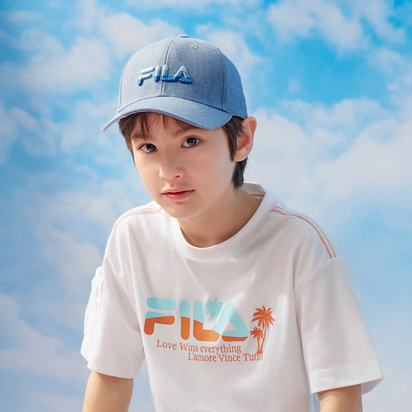 FILA KIDS 時尚漸層棒球帽-藍 HTY-4000-BU