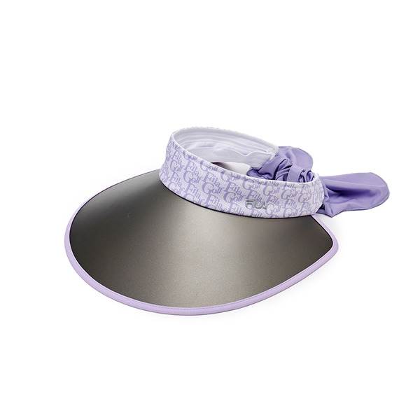 FILA 蝴蝶結抗UV遮陽空心帽(帽頂可拆)-紫色 HTY-1007-PL