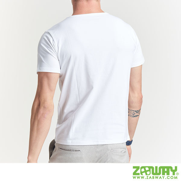 男性 ZABWAY 紀念T恤 將 JIANG 白色
