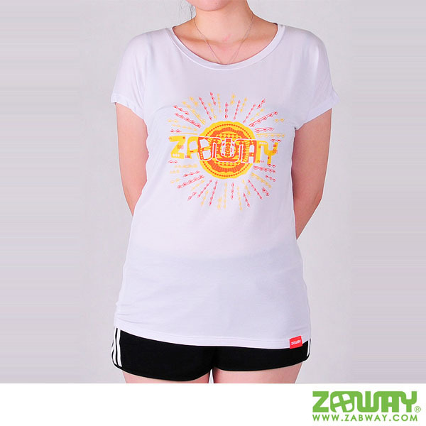 女性 ZABWAY 蘭嶼 紀念T恤 白色