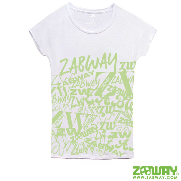 女性 ZABWAY LOGO(綠) 紀念T恤