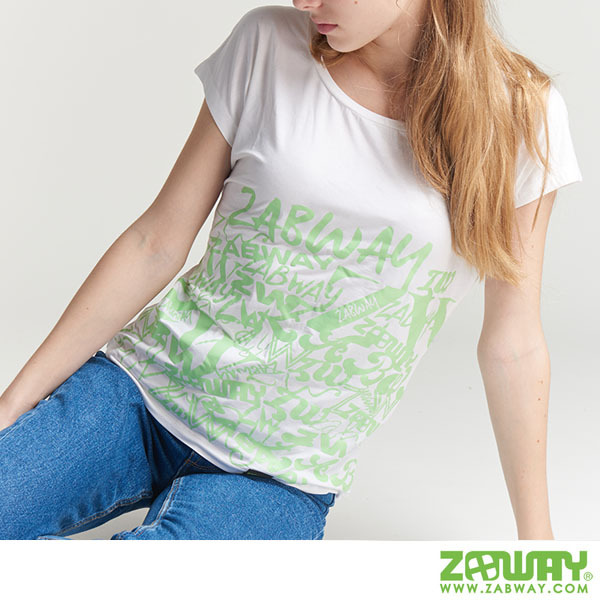 女性 ZABWAY LOGO(綠) 紀念T恤