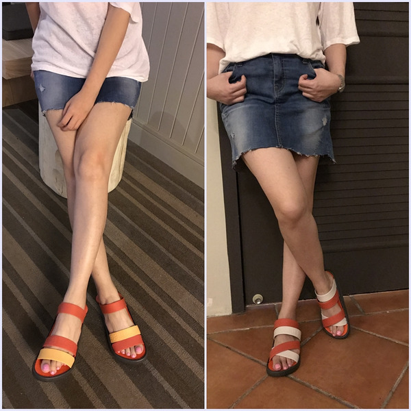 百變涼鞋 男女生款-橘