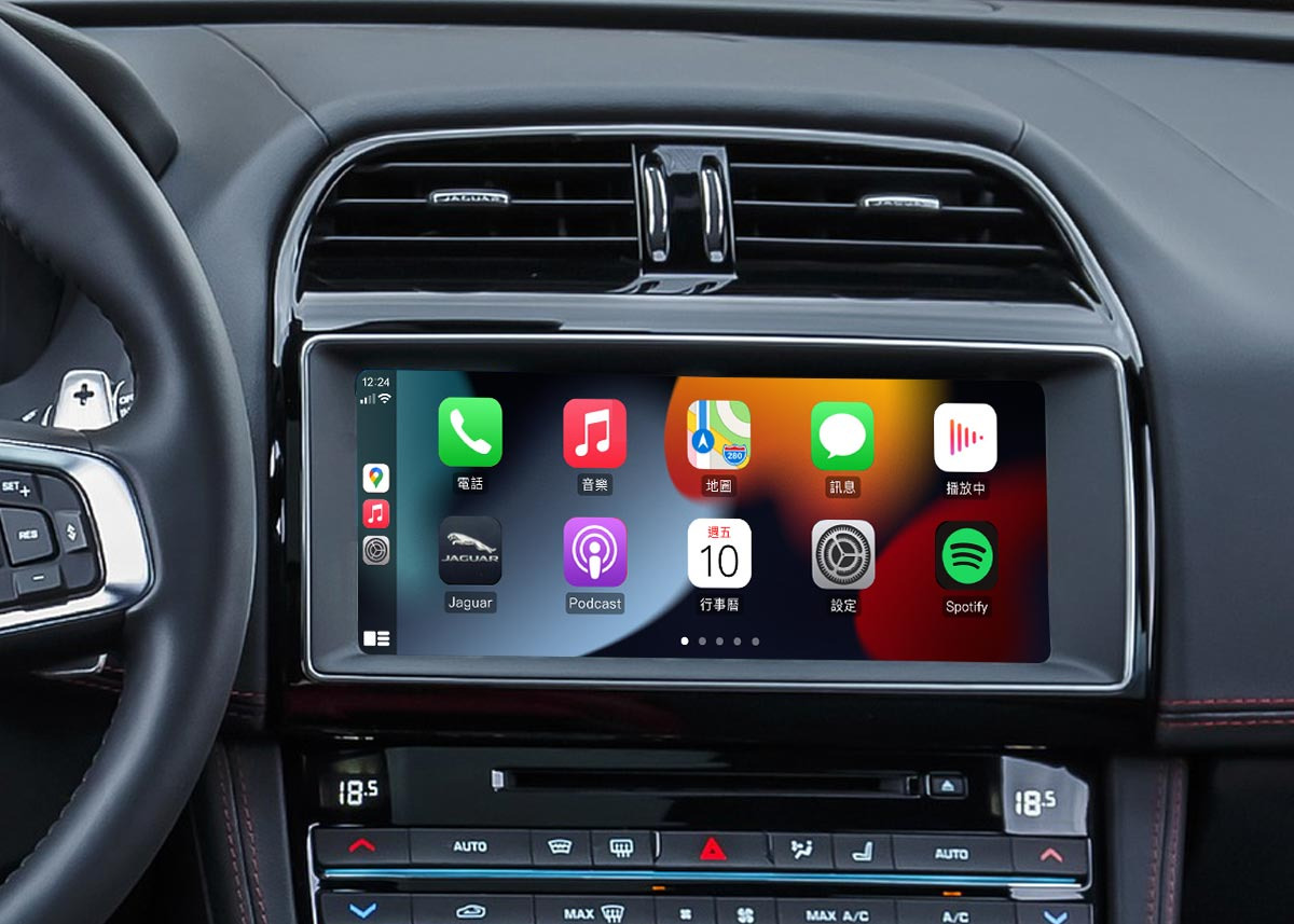 Jaguar 捷豹F-PACE S 原車螢幕升級Apple CarPlay｜銓宏汽車多媒體科技銓宏汽車多媒體科技