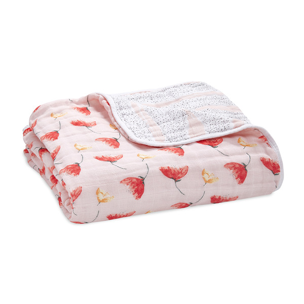 經典四層紗厚毯 花開時分 娃娃城購物商城