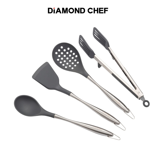 【DIAMOND CHEF】食品級耐熱矽膠廚具(湯勺/漏勺/料理夾/鍋鏟)