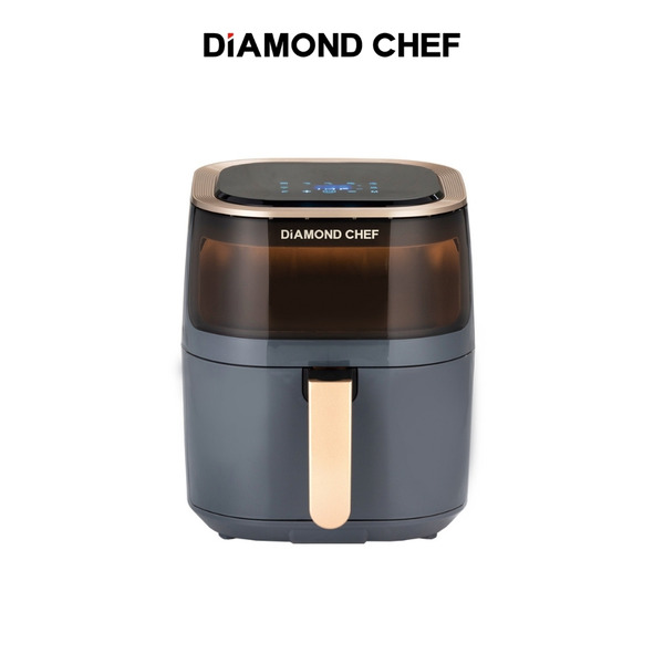 智能觸控可透視氣炸鍋4.5L(灰藍色)