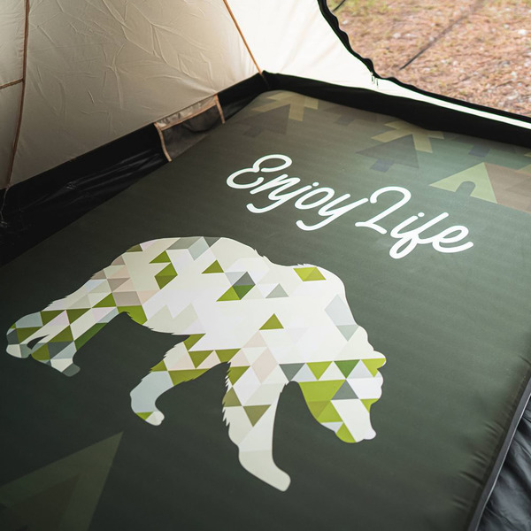 CEC風麋露 雙人露營充氣床墊 雙子星雲朵舒眠數位印花版
