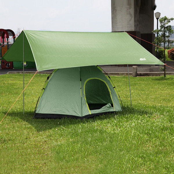 頂級遮陽防水天幕帳篷3x3m附收納袋