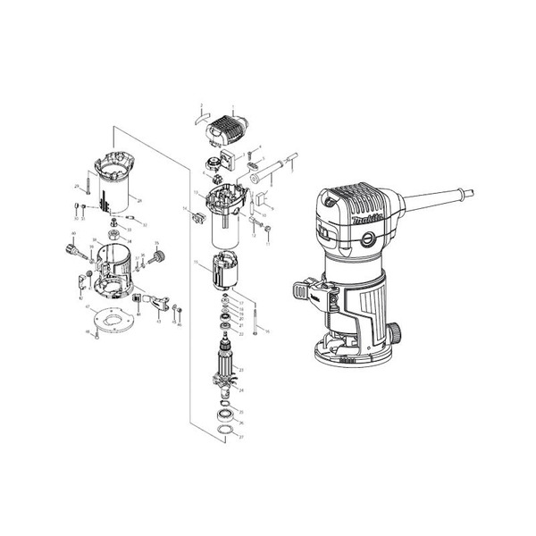 日本 Makita 牧田 RT0700C 雕刻修邊機 可搭配CNC雕刻機使用
