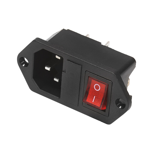 C14電源插座 雙切開關 附電源燈 附保險絲 品字插座 C14-F19