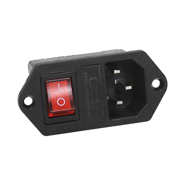 C14電源插座 雙切開關 附電源燈 附保險絲 品字插座 C14-F19