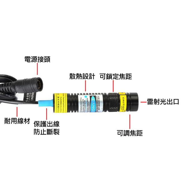 小型雷射頭 雷射雕刻用 300mw 藍紫光 405nm 可選購支架