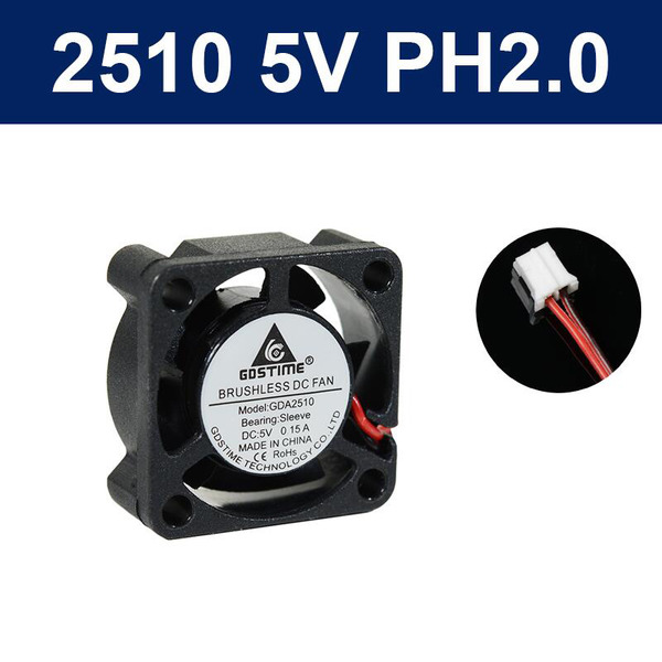 GDS風扇 2510 5V/12V 2P PH2.0 含油 GDSTIME