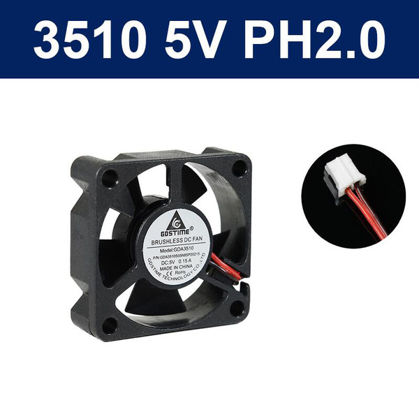 GDS風扇 3510 5V/12V 2P PH2.0 XH2.54 含油 GDSTIME