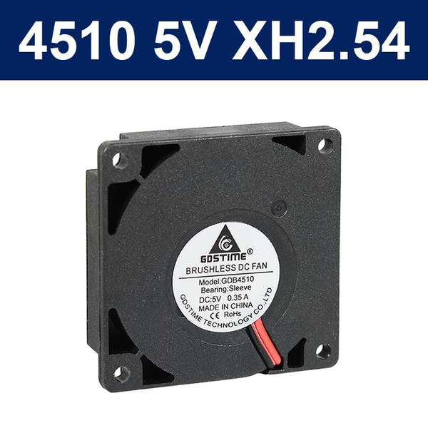 GDS風扇 4510 5V 2P XH2.54 測吹 雙滾珠軸承 GDSTIME
