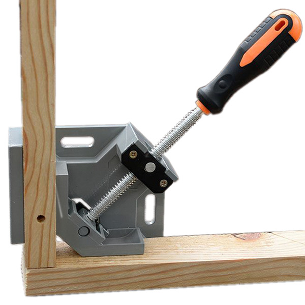 木工可調直角夾 90度直角固定器 鋁合金手轉款 1入