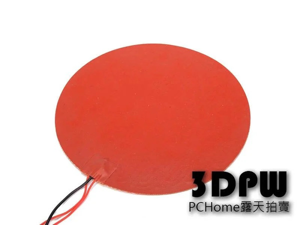 [3DPW] 矽膠加熱片 附溫度感應熱敏電阻 直徑250mm DC24V 100W