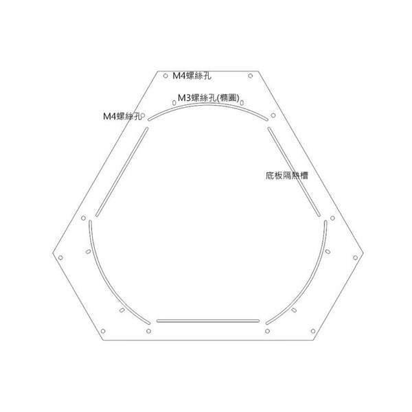 Kossel升級 Delta 鋁合金結構底板 2020鋁擠條用