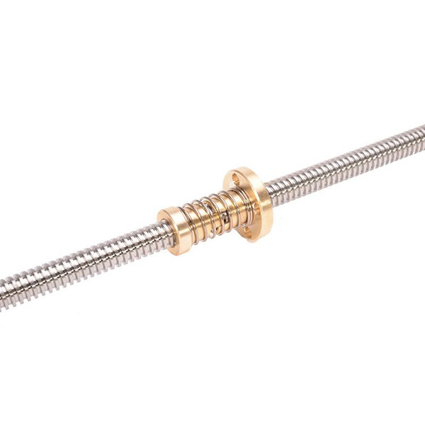 銅製T形螺桿螺母 配有彈簧 減少間隙彈 backlash T8 消回差