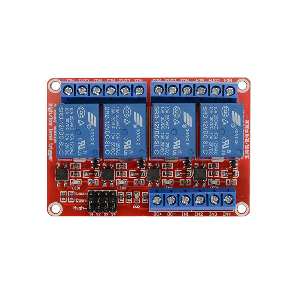 12V繼電器 四迴路 光學隔離式 大功率加熱板使用 RELAY
