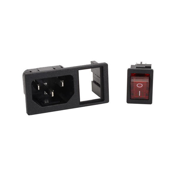 C14電源插座 雙切開關 附電源燈 品字插座 C14-5F