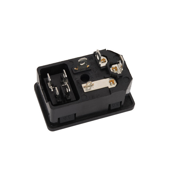 C14電源插座 雙切開關 附電源燈 附保險絲 品字插座 C14-F3(四角卡扣)