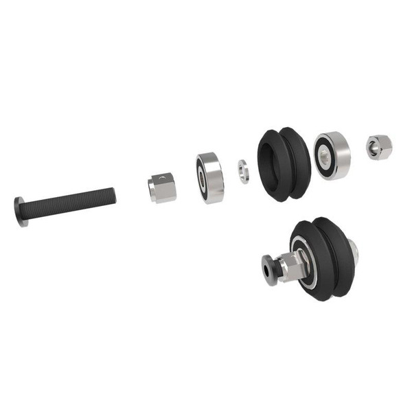 OPENBUILDS相容款 金屬Delrin V 軸承輪 金屬W形滑輪 金屬W形軸承輪 雙V