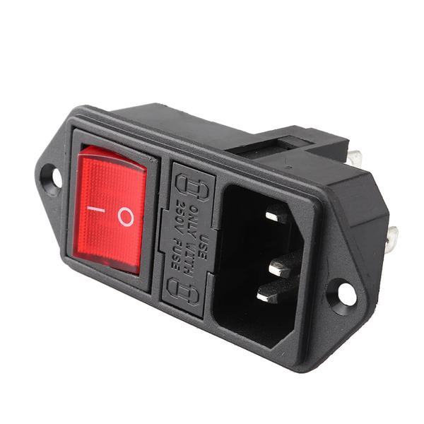 C14電源插座 雙切開關 附電源燈 雙保險絲 品字插座 C14-F14