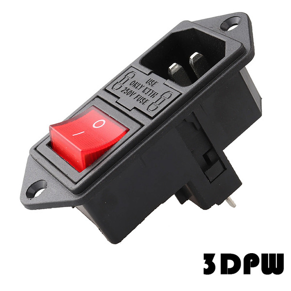 C14電源插座 雙切開關 附電源燈 雙保險絲 品字插座 C14-F14