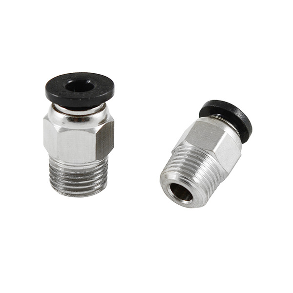 快速接頭 貫穿式 管4螺紋M10(或1分) 內4外M10 PC4-M10 黑色