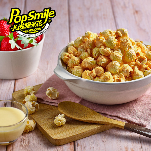 卡滋爆米花 草莓煉乳 蘑菇桶裝爆米花 卡滋爆米花