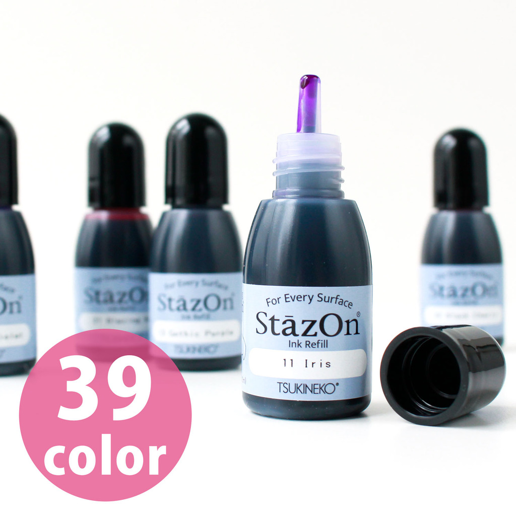 Tsukineko StazOn 補充墨水萬用印台金屬塑膠皮革15ml 手作點子Handmade ideas