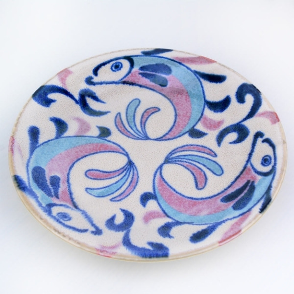 【堯峰陶瓷】日本美濃燒彩繪魚系列 彩繪魚7.5吋長盤 單入 | 擺盤必備 | 盤|餐具系列|現貨在台