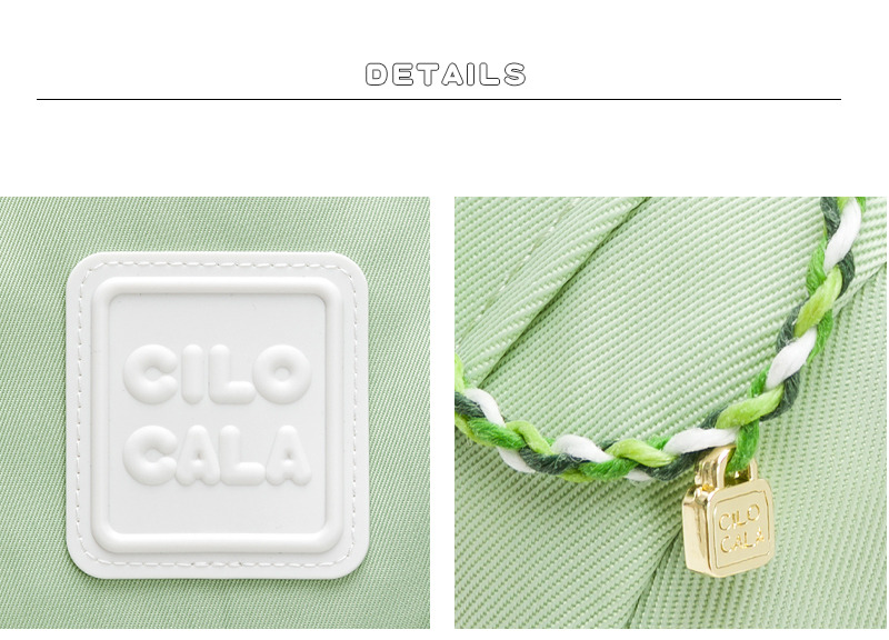 CILOCALA - 亮彩尼龍防潑水後背包(中)-薄荷綠