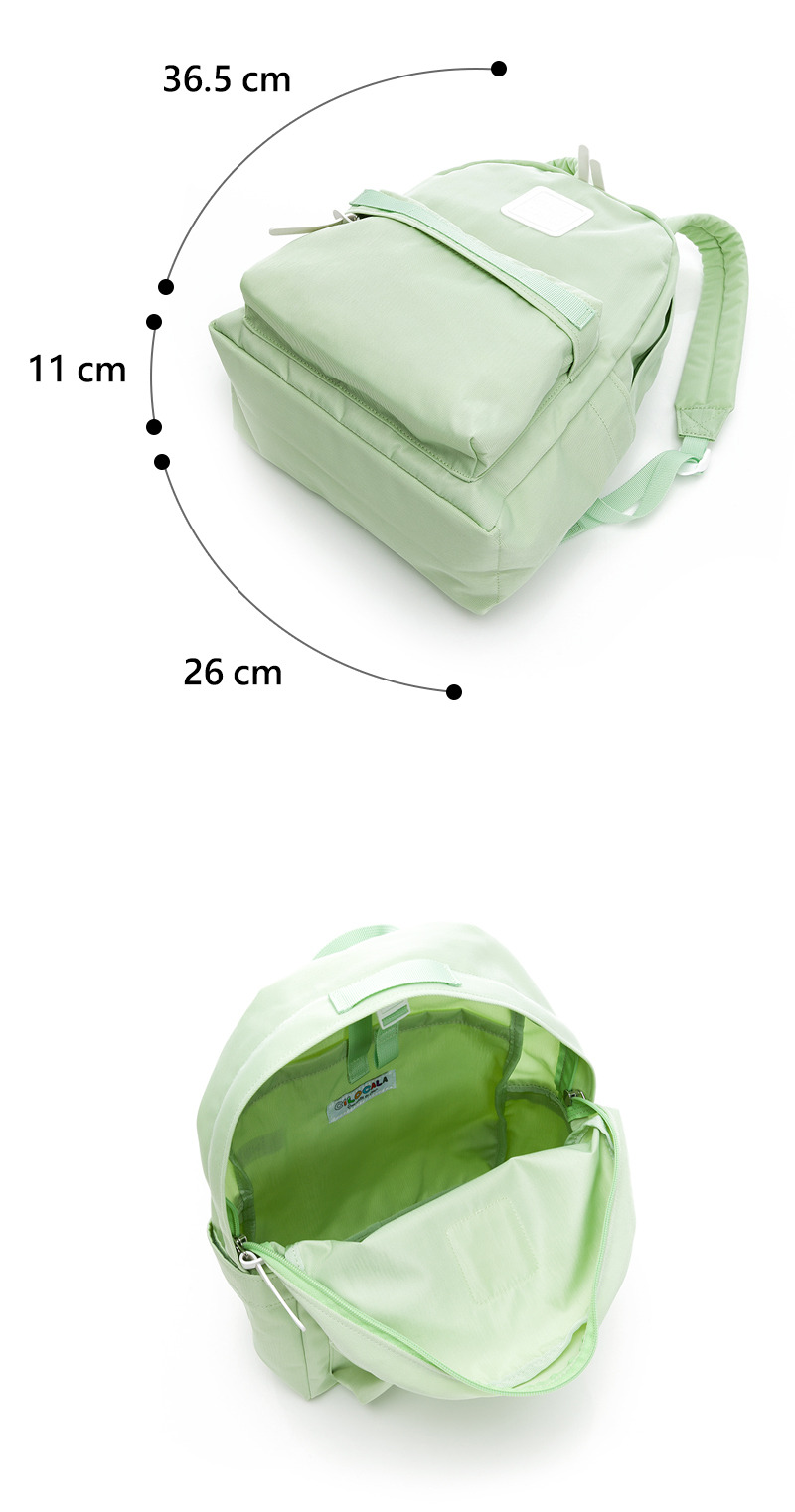 CILOCALA - 亮彩尼龍防潑水後背包(中)-薄荷綠
