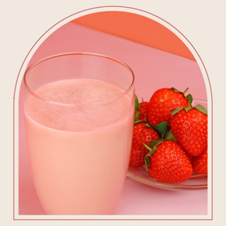 凍乾草莓乳清飲