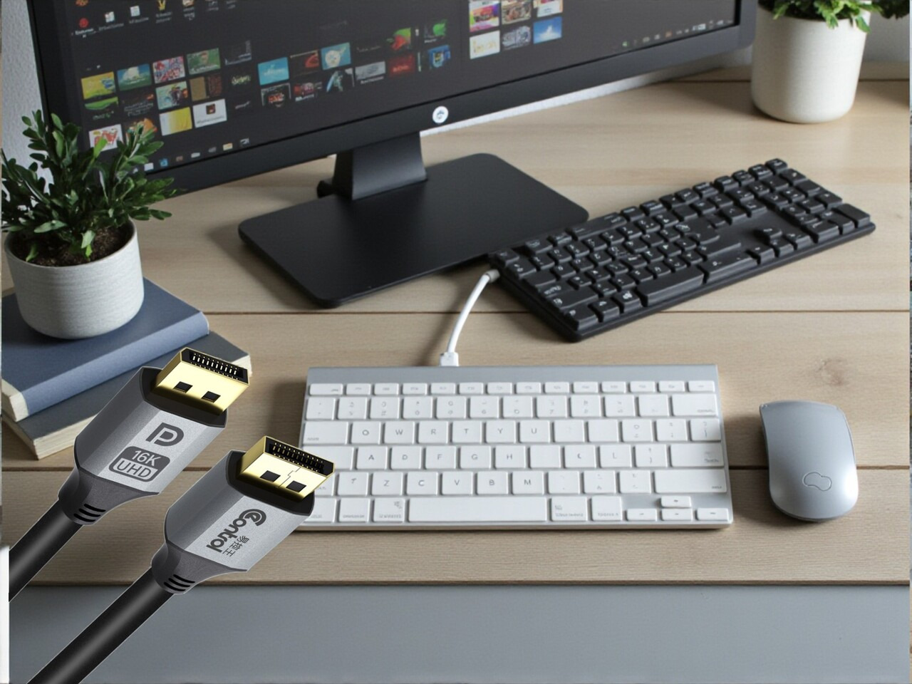 2M DP線，桌下或壁掛延伸更自由