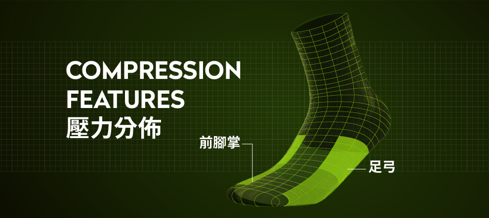 MA足弓保護耐適型全馬襪-CP 壓力分佈
