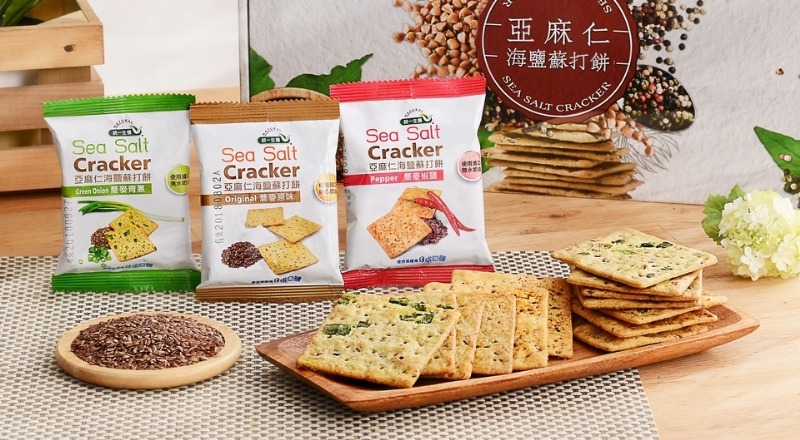 即期品買一送一 統一生機 亞麻仁海鹽蘇打餅 60caoshan