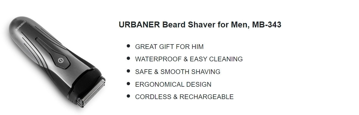 URBANER Beard Shaver for Men, MB-343