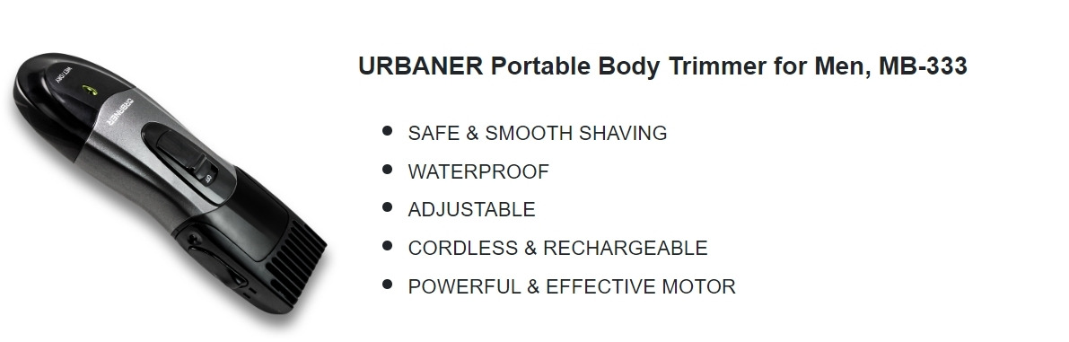 URBANER Portable Body Trimmer for Men, MB-333