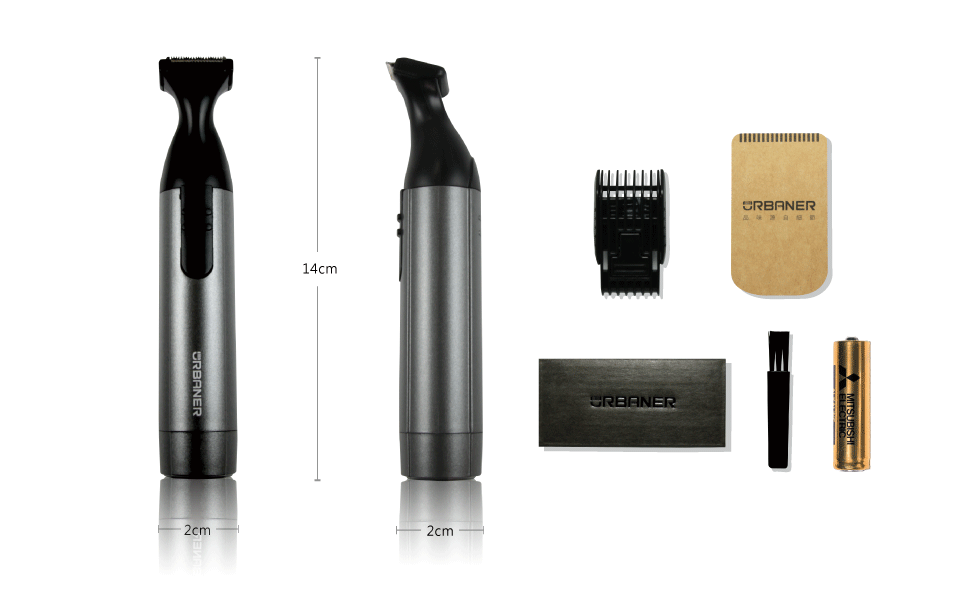 beard mustache trimmer man men body hair chest legs underarms compact cordless portable battery safe blade bristle sideburns contour edging stubble combs travel sensitive taiwan washable waterproof operated small powered trimmers professional moustache narrow aa strap razor electric