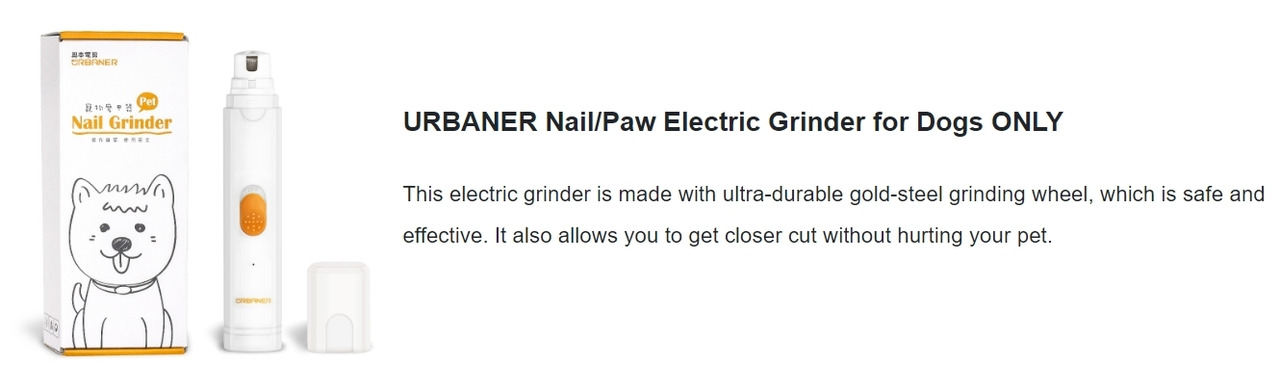 URBANER Nail/Paw Electric Grinder for Dogs ONLY, MB-011