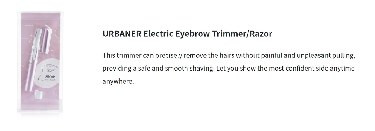 URBANER Electric Eyebrow Trimmer/Razor for Women, MB-052