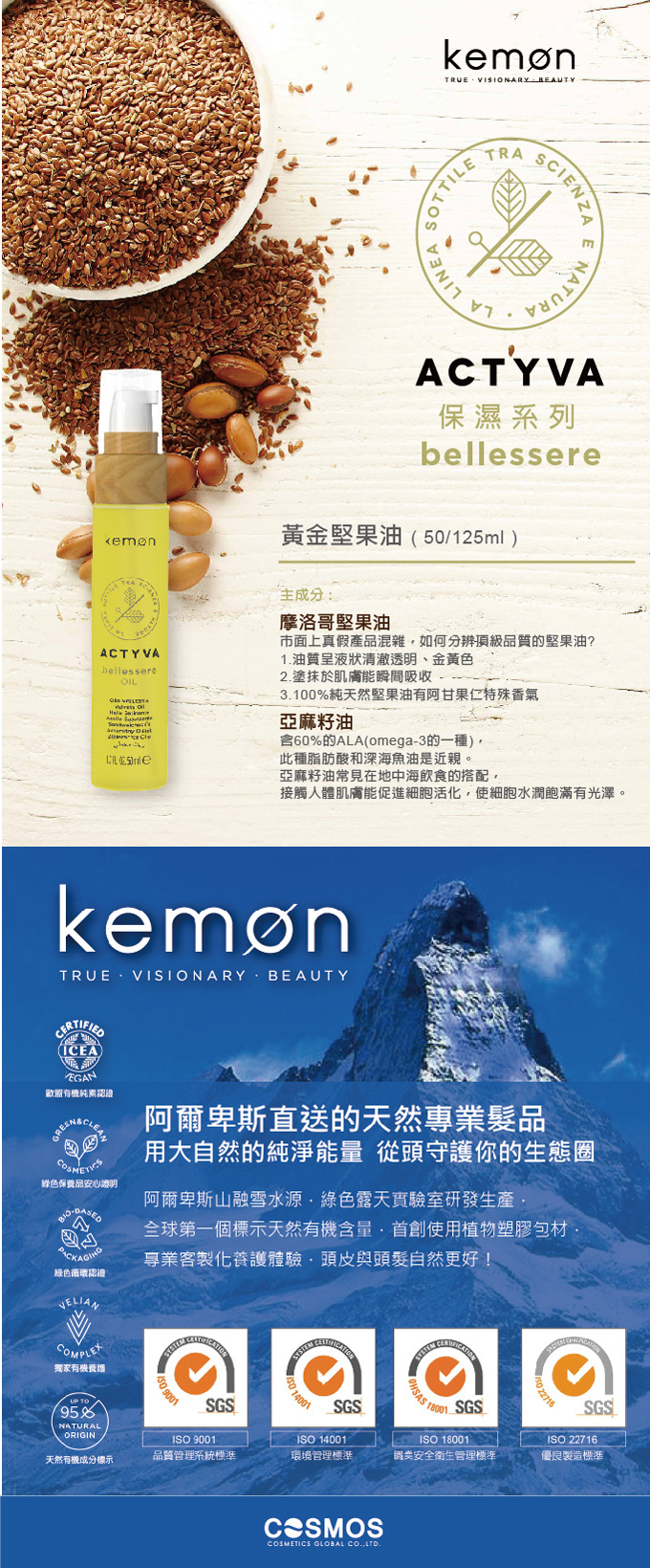 【KEMON】黃金堅果油125ml