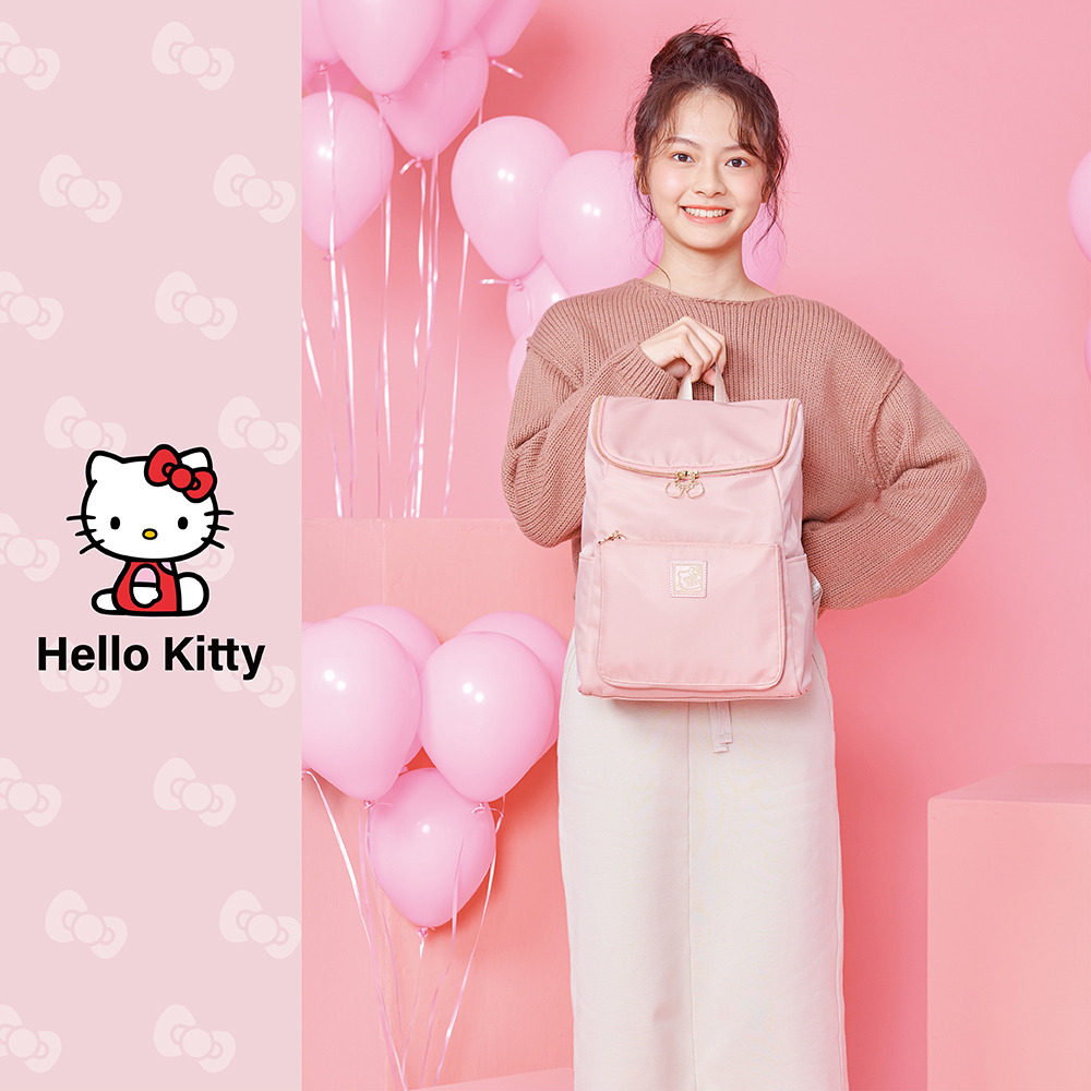 【IMPACT】Hello Kitty謎樣凱蒂-方型後背包-粉