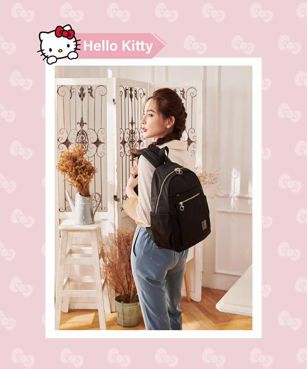 【IMPACT】Hello Kitty謎樣凱蒂-後背包-黑