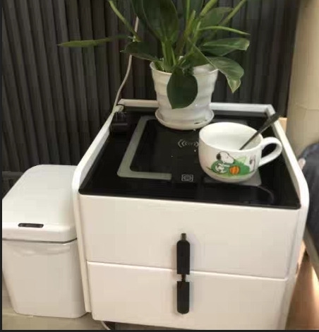 iliz-A15可改色智能床頭櫃-職人工藝仿皮包裹-設計師推薦臥室家具-耐用電子晶片