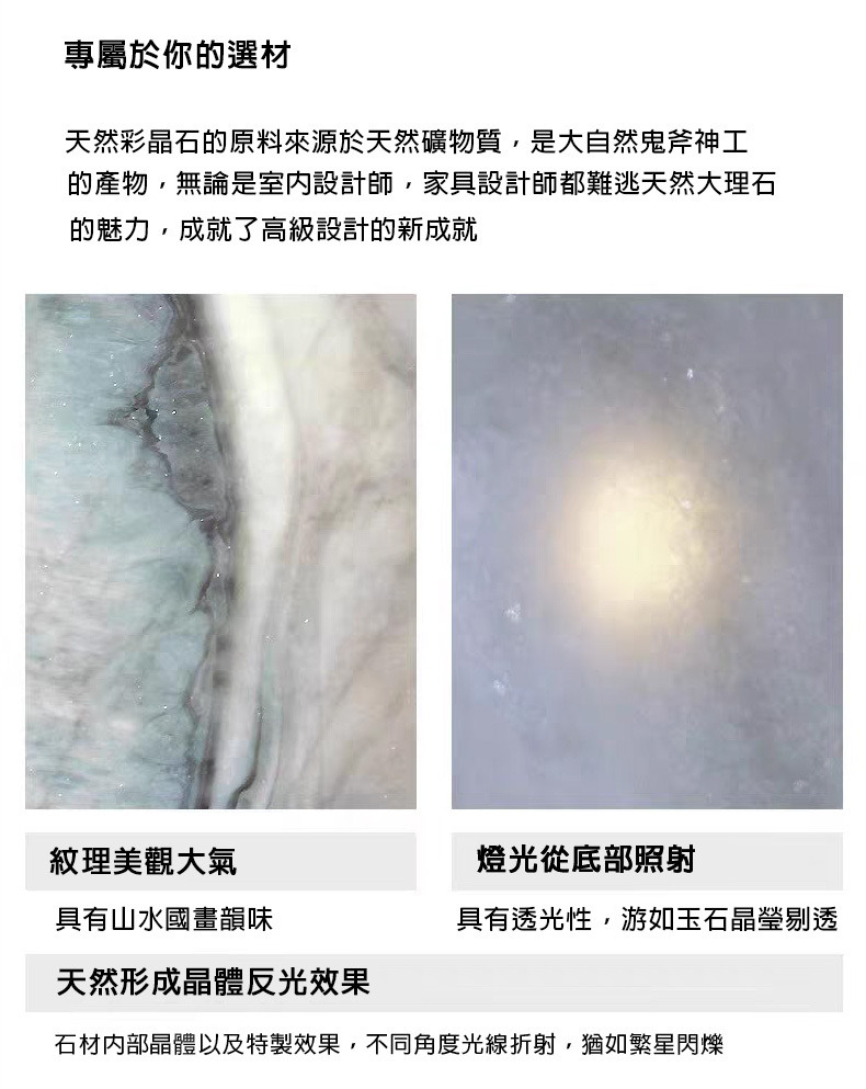 天然大理石示意圖